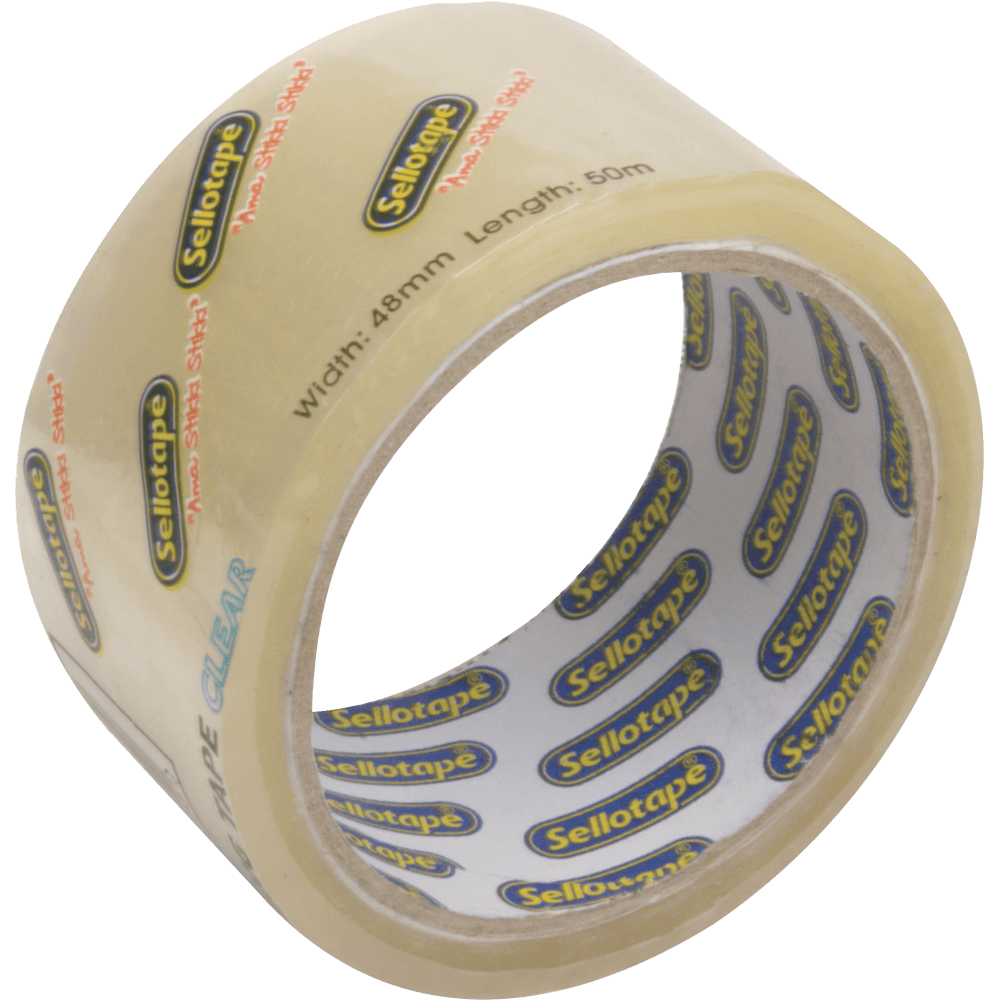 Sellotape Buff Tape Clear - 48 mm x 50 mt