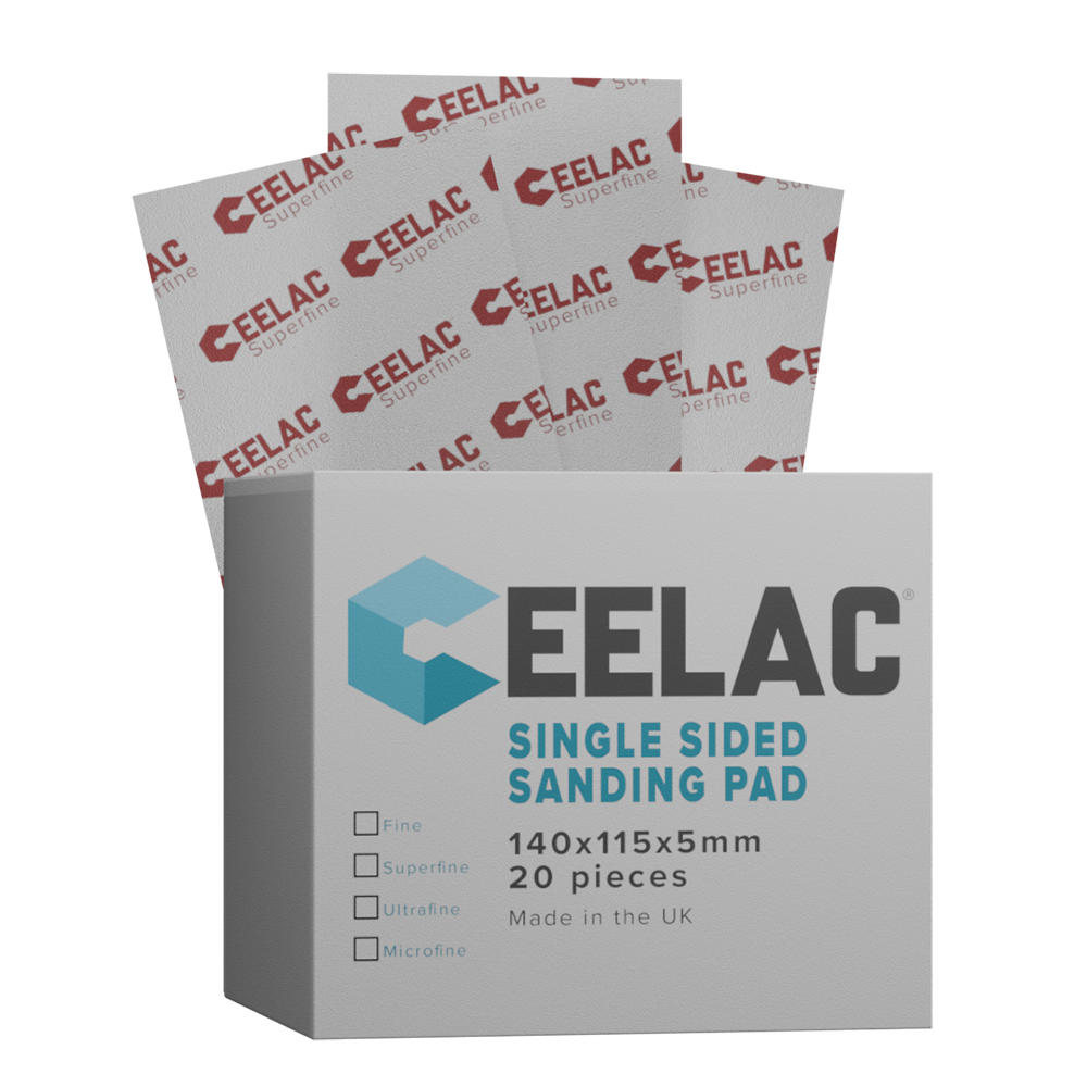 CEELAC 1 Sided Sanding Pad P220 Super Fine - 140 mm x 115 mm x 5 mm