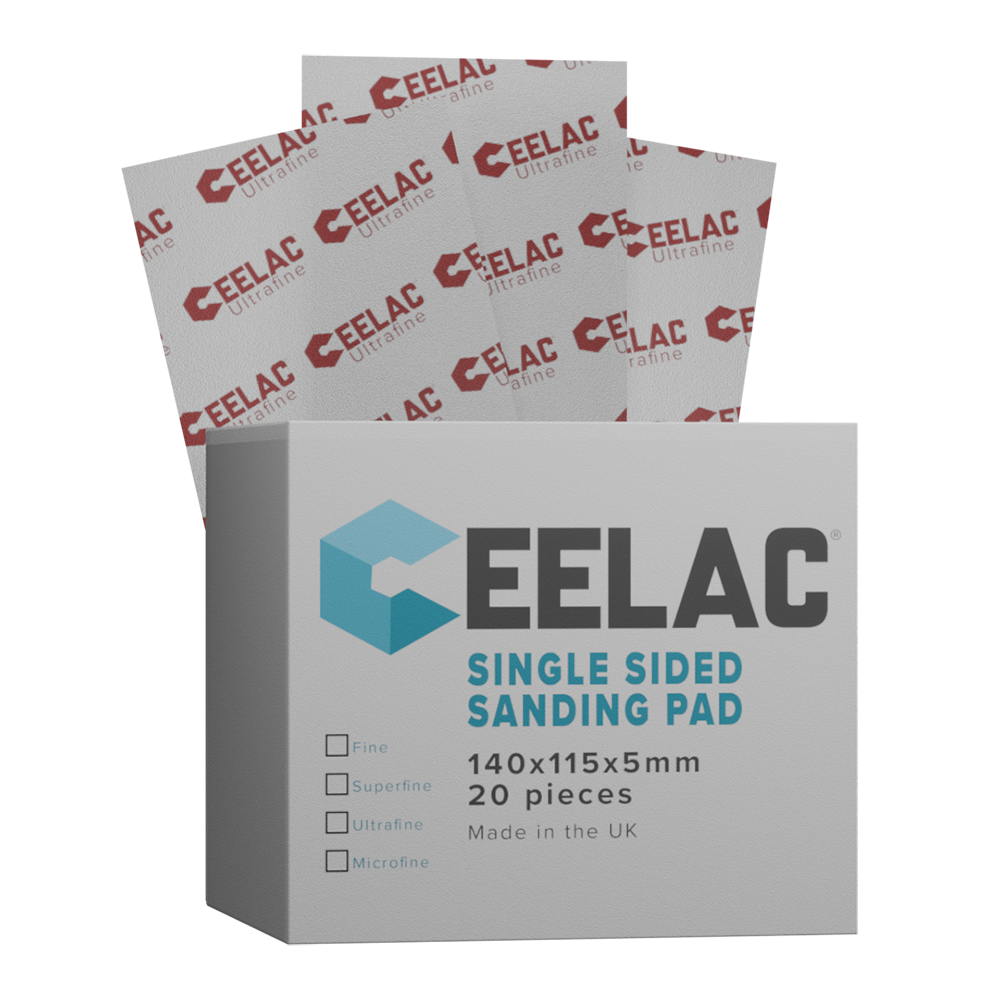 CEELAC 1 Sided Sanding Pad P400 Ultra Fine - 140 mm x 115 mm x 5 mm