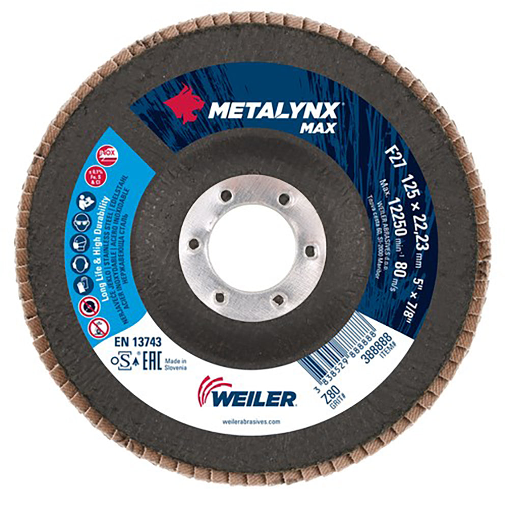 METALYNX Max Zirc Inox Flap Disc P80 - 115 mm x 22 mm