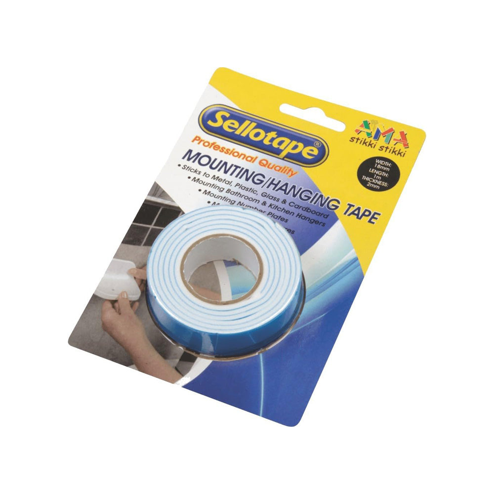 Sellotape Light Duty Mounting Tape - 1.8 mm x 2 mm x 1 mt