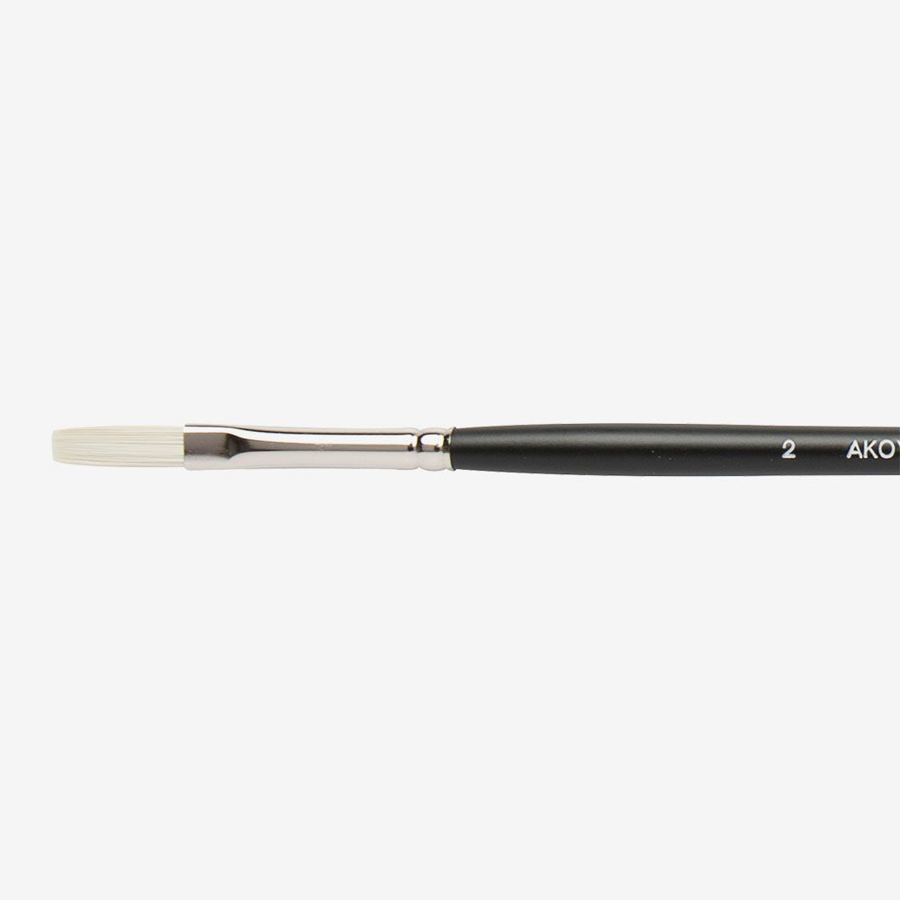 No.2 Flat Artist Brush White