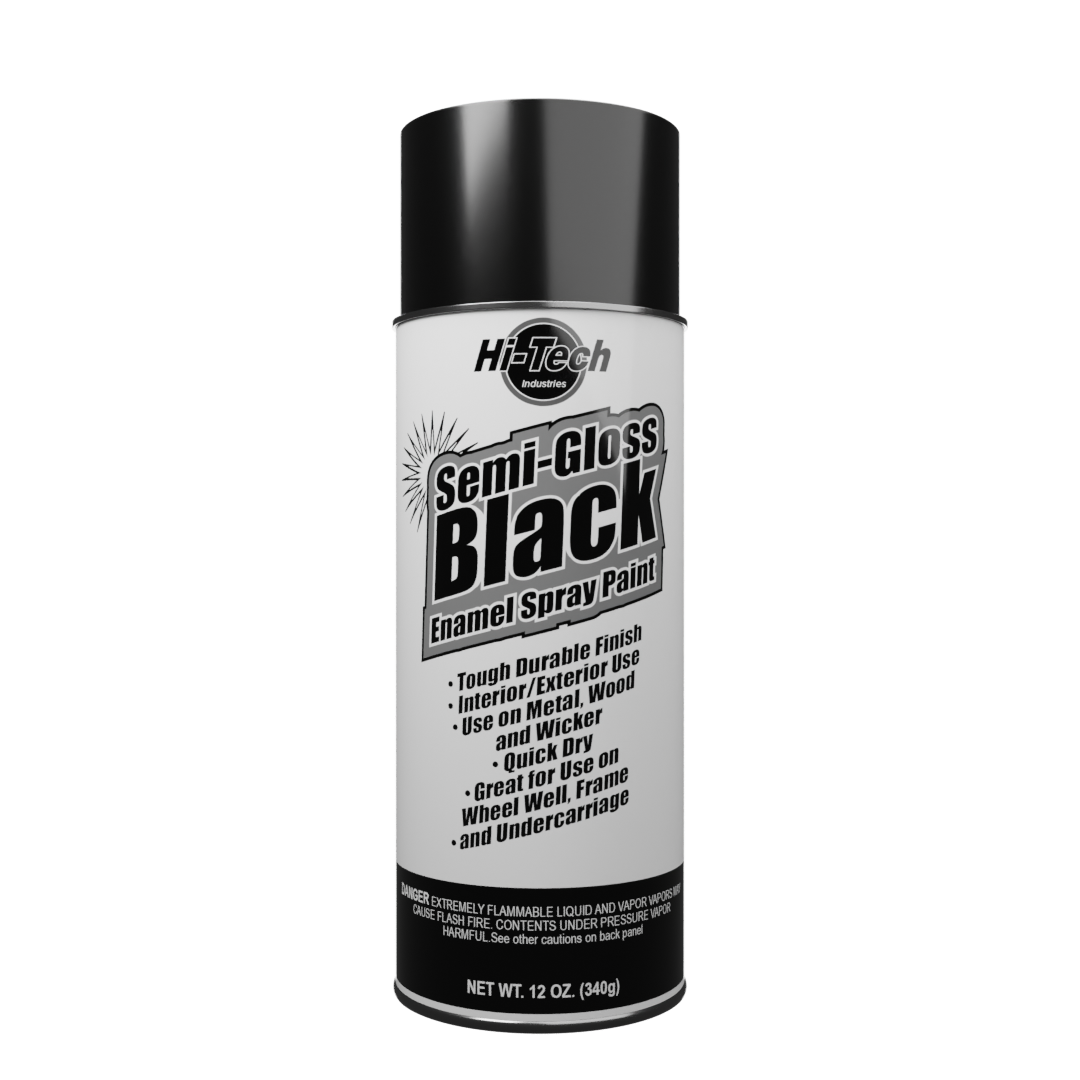 Hi-Tech Industries Semi-Gloss Black Enamel - 355 ml