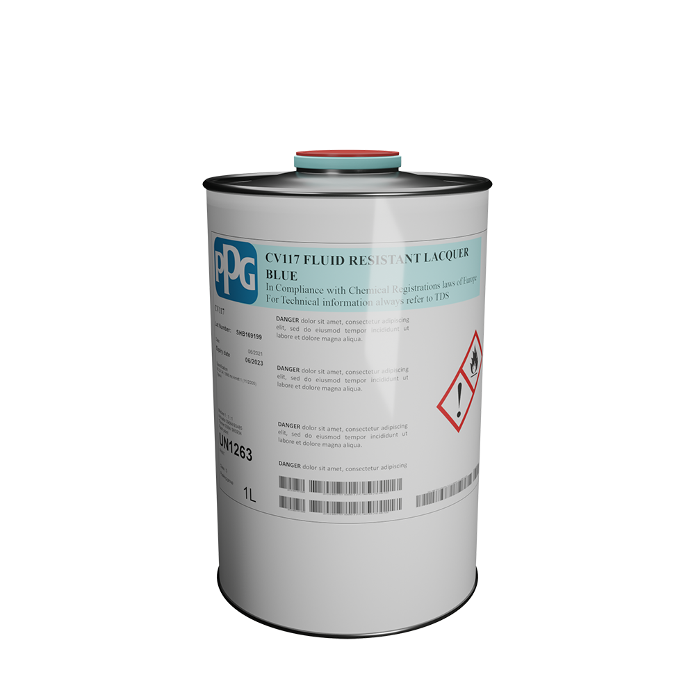 PPG Aerospace CV117 Fluid Resistant Lacquer Blue - 1 lit