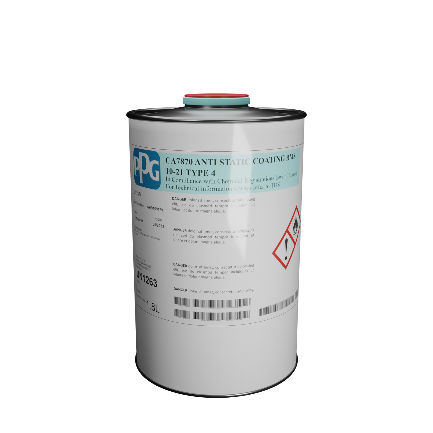 PPG Aerospace CA7870 Anti Static Coating BMS 10-21 Type 4 (base 1 qrt / activator 1 qrt) - 2 qrt