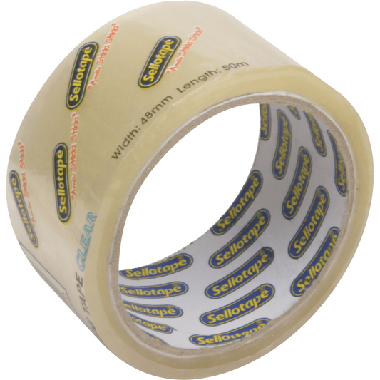 Sellotape Buff Tape Clear - 48 mm x 50 mt