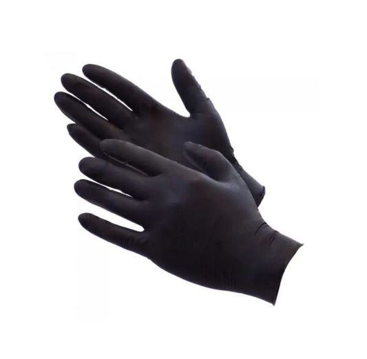 Black Nitrile Gloves Powder Free Pairs - Large