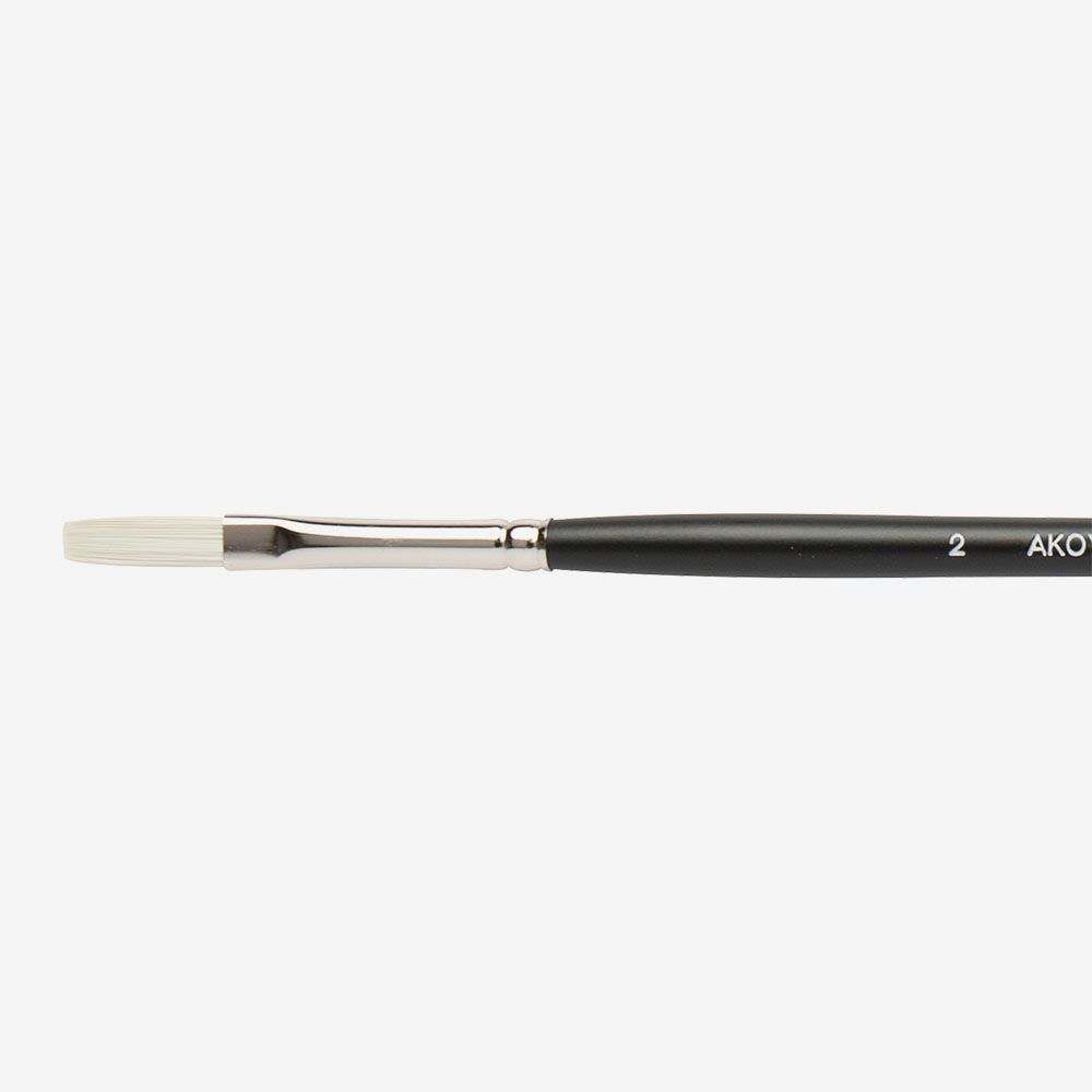 No.4 Flat Artist Brush White