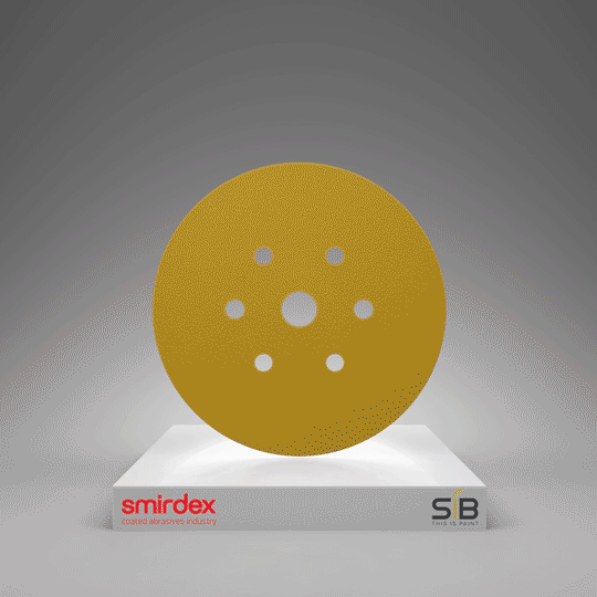 smirdex 820 Yellow Velcro Disc 6 + 1 Hole P60