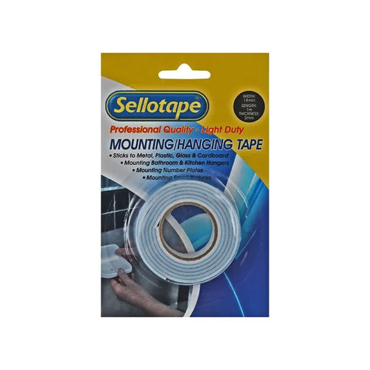 Sellotape Light Duty Mounting Tape - 1.8mm x 2 mm x 1 mt