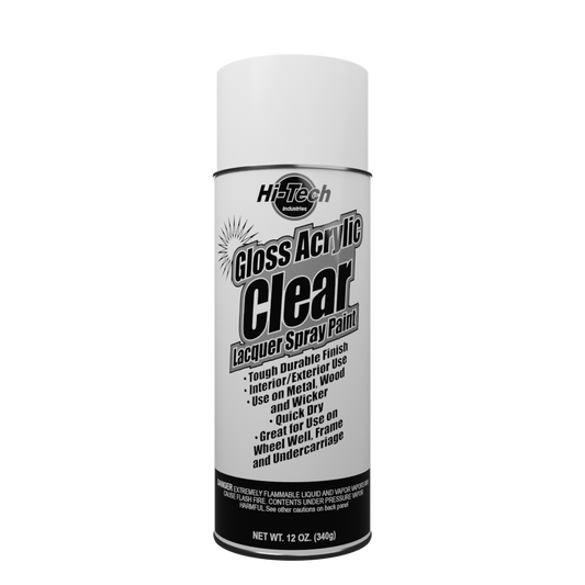 Hi-Tech Industries Gloss Clear Acrylic Lacquer - 355 ml