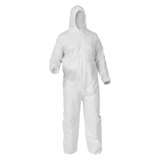 Tyvek Disposable White Hooded Overall - Large