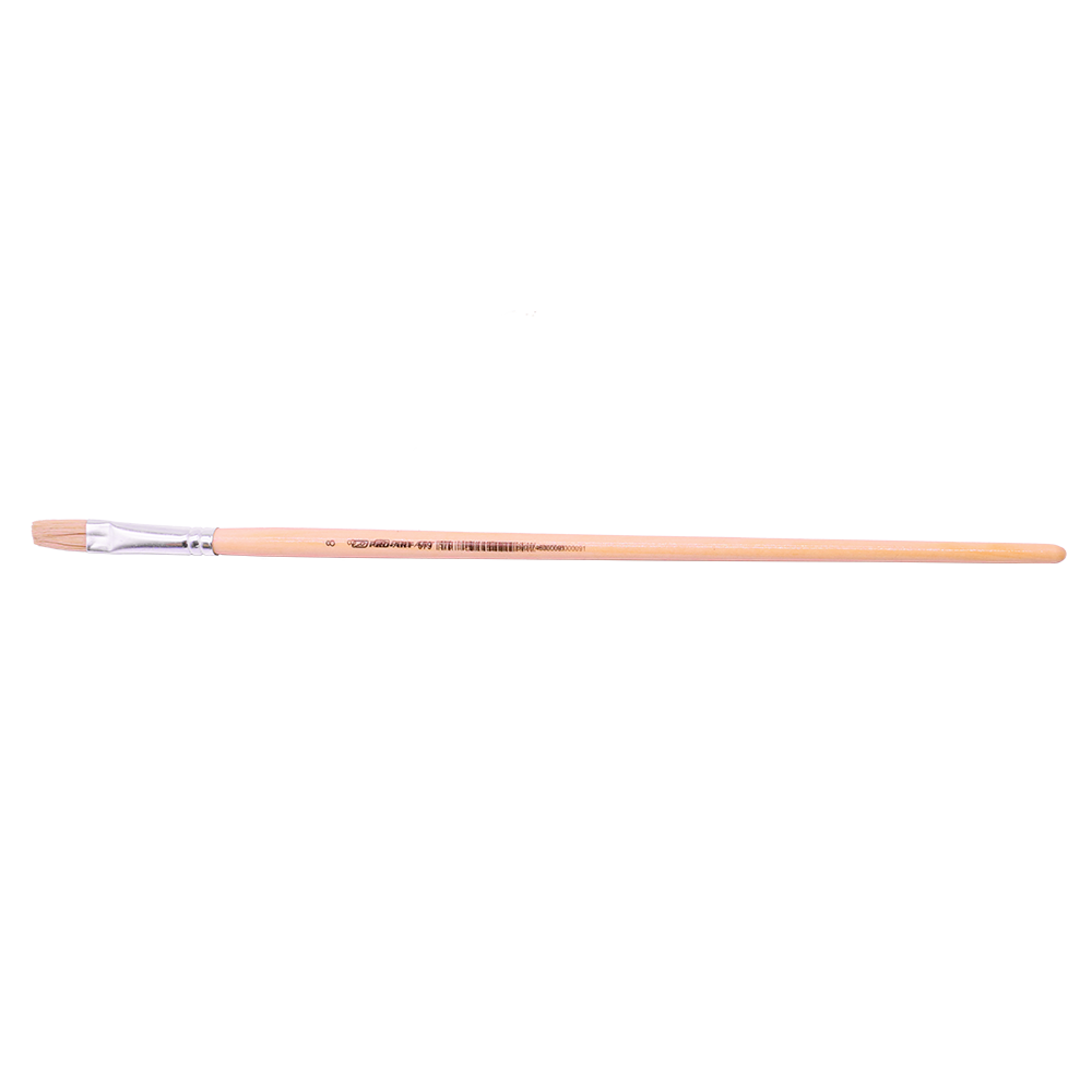 No.8 Flat Artist Brush White