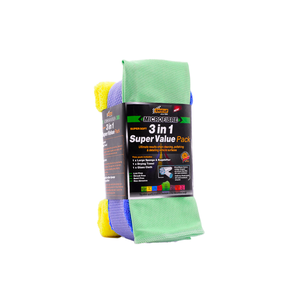 SHIELD Microfibre 3 in 1 Super Value Kit