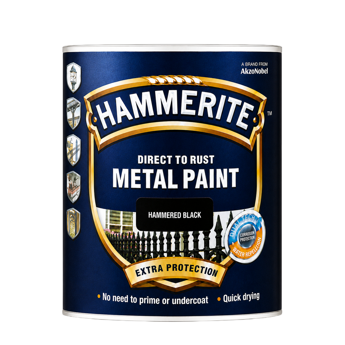 HAMMERITE Direct To Rust Hammered Black - 500 ml