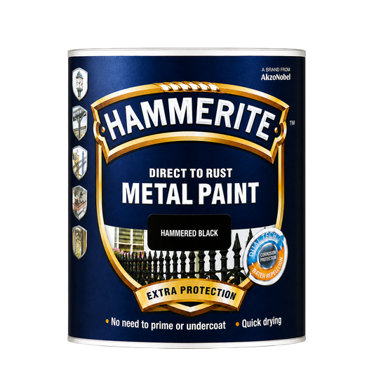 HAMMERITE Direct To Rust Hammered Black - 500 ml