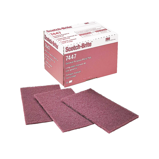 3M Scotch-Brite 7447 Hand Pads Maroon - Very Fine